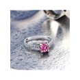 thumbnail image 4 of Gem Stone King 925 Sterling Silver Ring Round Pink Moissanite (1.43 Cttw), 4 of 4