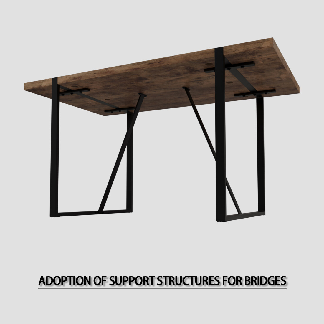 Modern Farmhouse Industrial Dining Table with 1.5" Thick Durable Dark Wood MDF Top & Black Steel Legs - Seats 4-6, Easy-Clean Surface for Compact Home Kitchens
