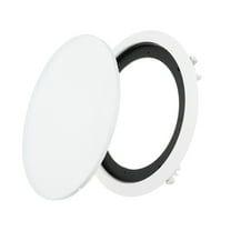 Ceiling In-Wall Speaker Grille Cover and Base, 8 Inch White Round Metal Covers