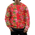 thumbnail image 1 of Wyzesi Sweatshirts Col Rond Hommes Printemps et Automne Grande Fleur Tout Imprimé Manches Longues Col Rond Sans Capuche Tendance Mode, 1 of 4