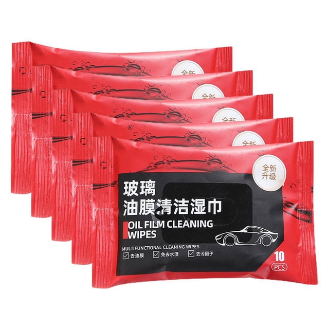 Car Glass Oil Removal Wipes Windshield Glass Cleaner Car Glass Cleaner Portable Compact Wipes For Cars Dusting Wipes