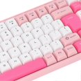 thumbnail image 3 of Wireless Bluetooth Keyboard and Mouse Combo Dual Mode 100 Keys Gaming Keyboard 1600DPI Mouse Set for PCs Laptops Pink, 3 of 4