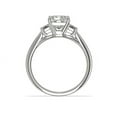 thumbnail image 6 of 1.00 T.C.W Princess Shaped Genuine Diamond Stunning Three Stone Wedding Ring for Women Solid 950 Platinum Size 3.5, 6 of 7