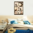 thumbnail image 7 of Custom Canvas Prints Brown And Khaki Abstract Floral Best Friend Portrait Personalized Photo Image Collage DIY Framed Kit Wall Art Picture Room Decor 16x20 inch, 7 of 7