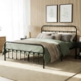 thumbnail image 3 of Gewnee Queen Size Metal Platform Bed Frame with Slats, No Box Spring Needed for Bedroom, Black, 3 of 16