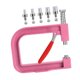 thumbnail image 5 of Máquina de prensado manual para colocar perlas, herramienta compacta y versátil para adultos, perforadora de cuentas para bolsos, sombreros y faldas. Rosa, 5 of 8