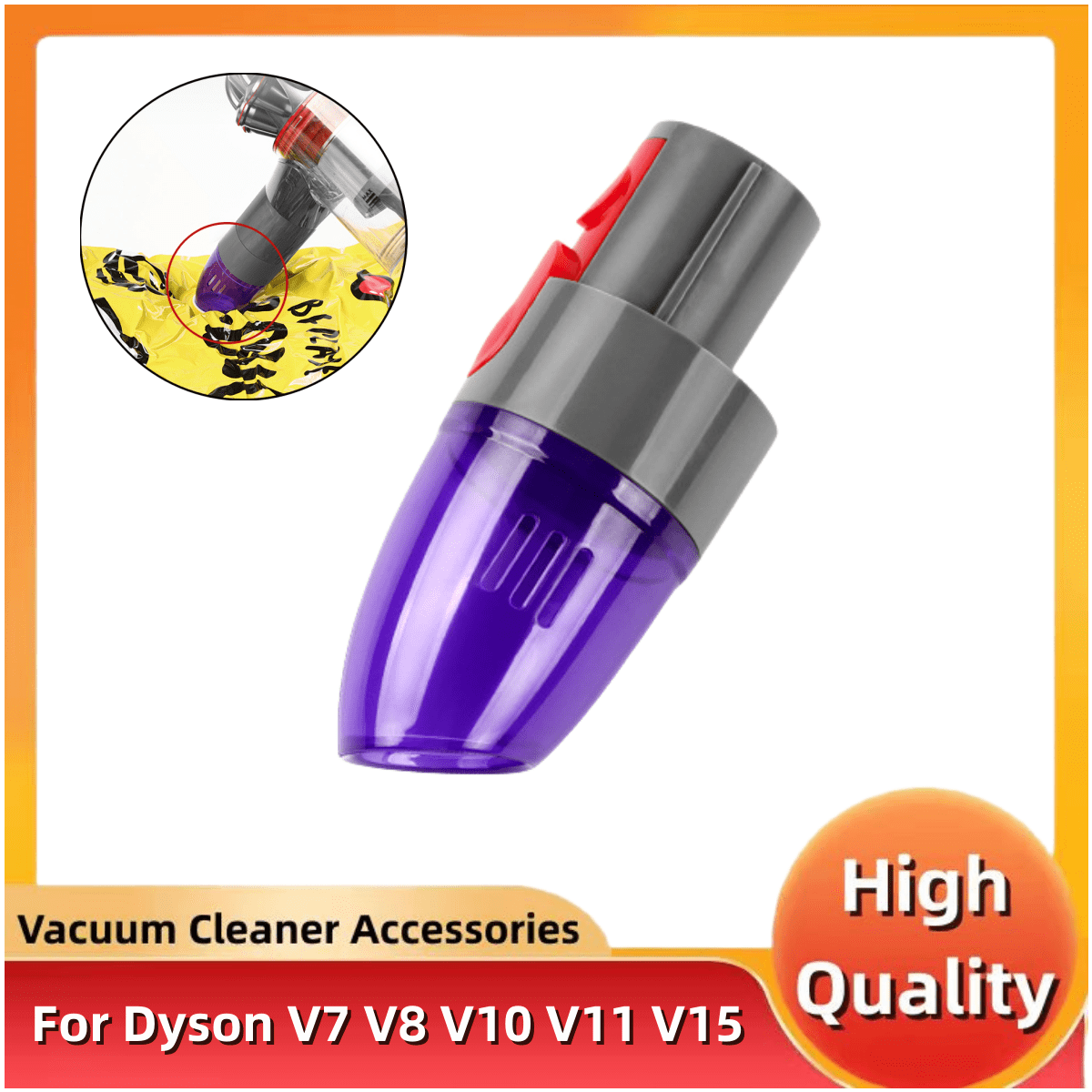 for Dy*son ™ Quick Vacuum Suction Tip Adapter,Fast Sealing Clothing Storage Bags Air Pump Nozzle for Dy*son ™ V7 V8 V10 V11 V15 Vacuum Air Pump Attachments Tools