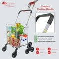 thumbnail image 3 of Dbest Products Folding Shopping Cart with Wheels, Sliver, 3 of 6