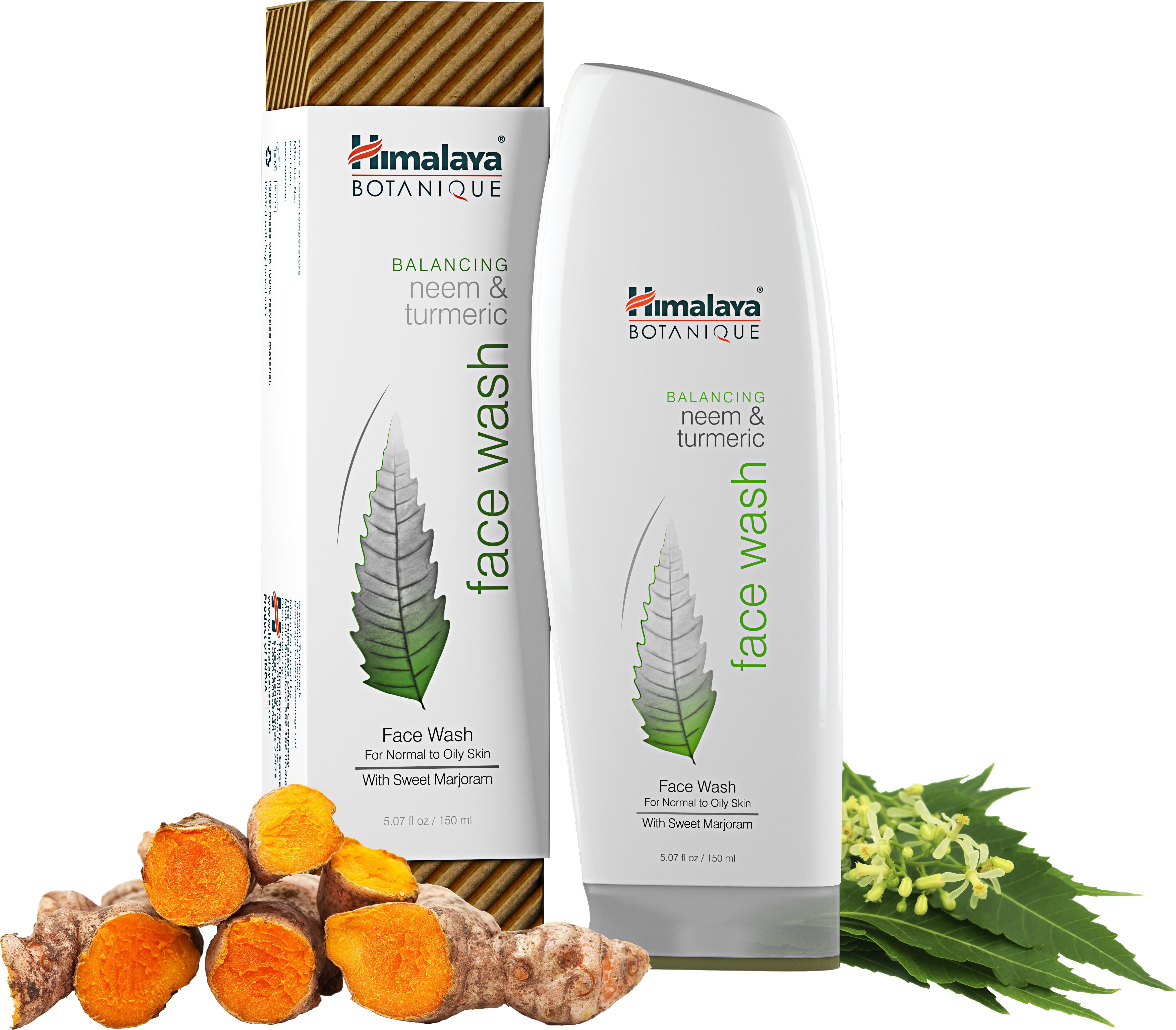 Himalaya Botanique Neem & Turmeric Face Wash For Normal to Oily Skin