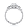 thumbnail image 2 of Oryn Jewel 1.8 Ct Princess Cut Lab Created Diamond Three Stone Ring - 14K White Gold Over - Engagement and Wedding Ring for Women - Prong Set Wedding Band for Special Moments, 2 of 6