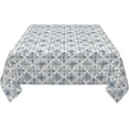 thumbnail image 4 of Square Tablecloth 60 x 60 Inch, Farmhouse Blue Gray Rustic Square Tablecloths Water and Stain Resistant Tablecloth Outdoor Tablecloth for Party, Wedding, Cocktail, Banquet, Festival, 4 of 8
