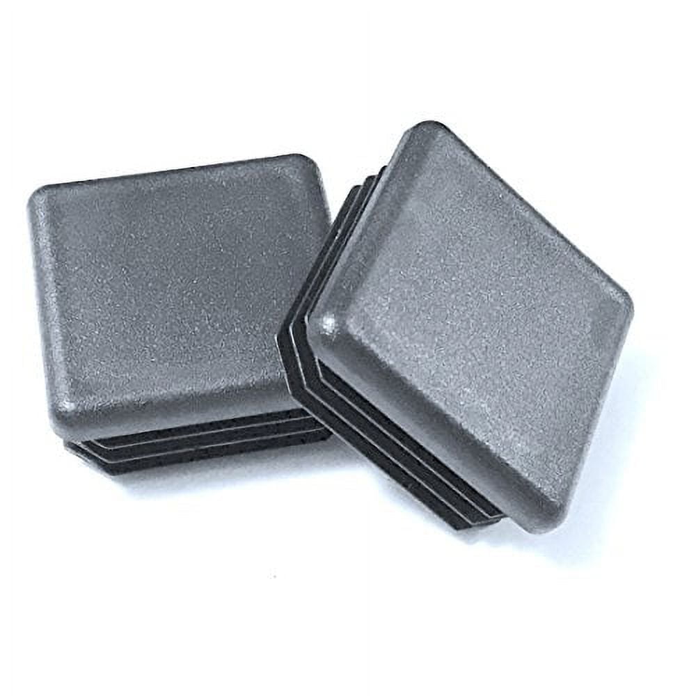 (Pack of 100) 1" Square OD - 14-20 Ga (for Hole Size 0.85" - 0.92" Tube Cover Insert | Universal Fitness Equipment End Cap Attachments | Replacement for Life Fitness, Hammer, Precor, Cybex | by SBD