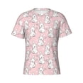 thumbnail image 3 of Naloa Cute Rabbit Men's T-Shirt Sport T-shirt Men's Basic Tee Casual Men's Shirt, Round Neck, Short Sleeves - 3X-Large, 3 of 5
