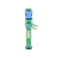 thumbnail image 6 of Oodles Smiley Charm Striped Polyester Fashion Dog Collar, Green, Small, 6 of 9