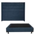 thumbnail image 1 of Box Base Cama Queen Size + Cabecera Lugo Azul, 1 of 8