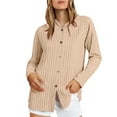 thumbnail image 2 of BLCHUNen Sweaters for Women Ribbed Knitted Hooded Button down Long Sleeve Casual Fashion Fall Going out Tops, 2 of 7