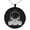 Black, variant on Stainless Steel Biohazard Death Skull Engraved Small Medallion Circle Charm Pendant Necklace