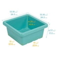 thumbnail image 2 of ECR4Kids Stackable Square Bins with Non-Snap Lids, Multipurpose Organization, Seafoam, 2-Pack, 2 of 9