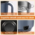 thumbnail image 6 of Hot Pot Electric with Steamer,1.8L Portable Mini Travel Cooker,Multifunctional Non-Stick Electric Skillet for Stir Fry/Stew/Steam,Perfect for Ramen Noodles/Pasta/Egg/Soup/Oatmeal, 6 of 10