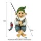 thumbnail image 3 of Estatua De Gnomo De Jardín, Gnomos De Pesca, Escultura Enana Para Adornos De Resina Para Césped Y Patio Speravity HA036567-00, 3 of 6