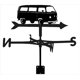 thumbnail image 4 of Eule stainless steel Spray painted weather vane, wind direction indicator, metal bracket for outdoor use Ref: 2874, 4 of 5