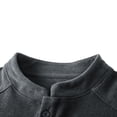 thumbnail image 5 of Men's Stand Collar Athletic Shirts - Versatile Solid Loose Raglan Pullovers Long Sleeve Workout Casual Tee Shirt, 5 of 8
