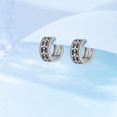 thumbnail image 2 of Arete Ancho de Iris Pequeño Bañado en Plata, 2 of 6