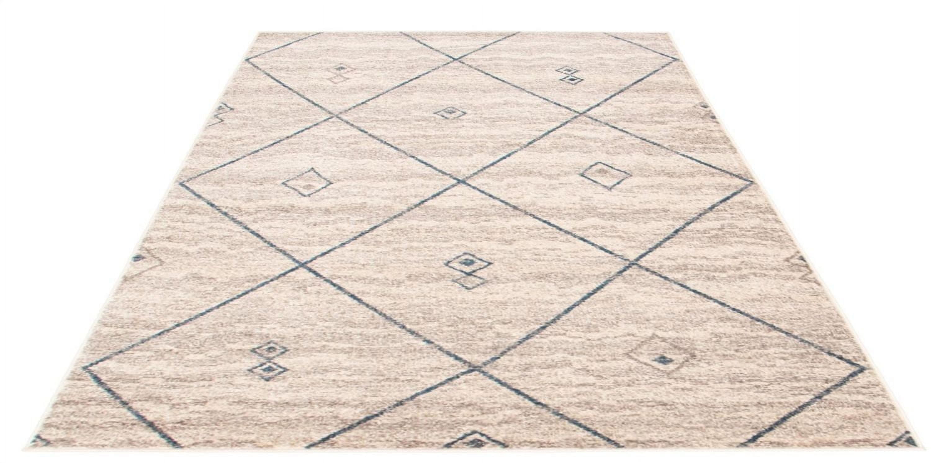 ECARPET Devos Ivory/Blue Rug