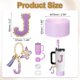thumbnail image 2 of Juego de accesorios Uxcell para taza con asa, que incluye cubierta de silicona para popote, bota, tapón a prueba de derrames, encanto de asa, etiqueta de iniciales letra J, 2 of 7