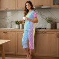 thumbnail image 3 of DISNIMO Fish Scale Printed Pajama Set for Women, Soft Sleepwear Summer 2 Piece Pjs Set Short Sleeve Tops and Capri Pant Loungewear, S, 3 of 7