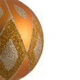 thumbnail image 3 of Vickerman N188130D 4.75 in. Antique Gold Matte Ball Ornament with Glitter Diamond Pattern  4 per Pack, 3 of 3