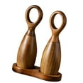 thumbnail image 5 of 2 Set Pepper Grinder Salt Mill Seasoning Mill Wooden Construction for Home Cooking and Restaurant, 5 of 9