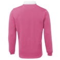 thumbnail image 2 of Front Row - Polo de manga corta liso para hombre/Caballero Modelo Classic (Rosa Bright/Blanco), 2 of 2