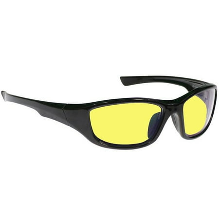Night Driving Glasses - Viper with Canary Yellow Anti-reflective Double Sided Lenses