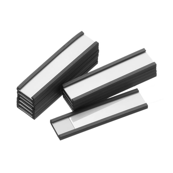 Uxcell Label Holders 3" x 0.5" C Channel Rubber Magnetic for Metal Shelves Organize 25Pcs