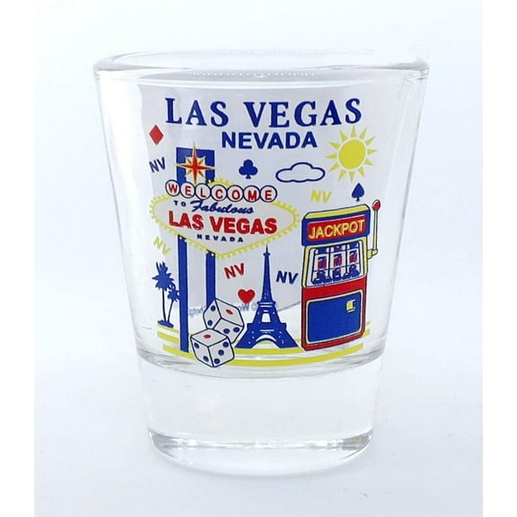 Las Vegas Nevada Attractions Collage Shot Glass