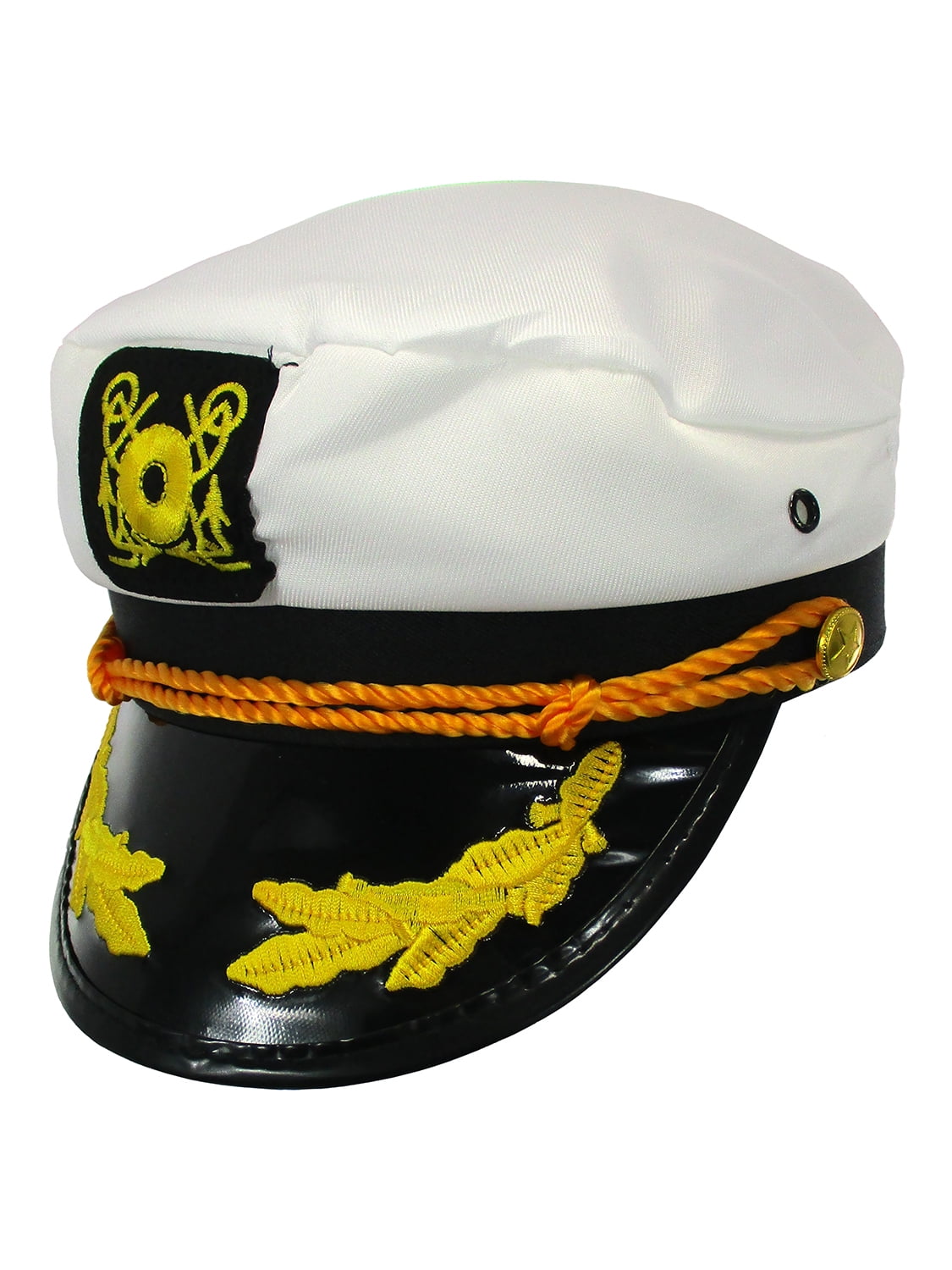 Baseball Cap Cottton Adjustable Strap Captain Yachting Summer Hat Red Navy Gold 