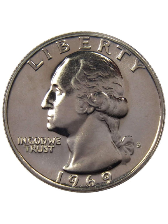 1969 S Washington Quarter Choice Proof 25c US Coin Collectible