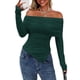 thumbnail image 1 of Remera PRETTYGARDEN Mujer Escote Hombros Descubiertos Manga Larga Ajustada - XXL, 1 of 8