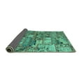thumbnail image 2 of Ahgly Company Indoor Rectangle Abstract Turquoise Blue Modern Area Rugs, 8' x 10', 2 of 4