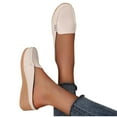 thumbnail image 3 of Tawop Women Shoes Womens Dress Shoes Work Shoes Flats Casual Comfort Loafers Beige 5.5, 3 of 3