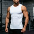 thumbnail image 3 of RFQWOVSR Mens High Elasticity Slim Fit Sports Vest Gym Undershirt Breathable Top XXL, 3 of 5