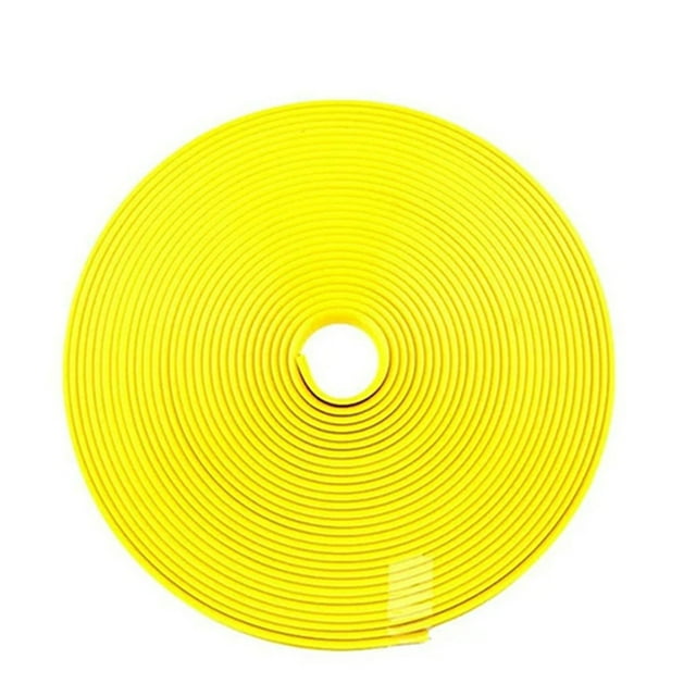 Mistaha 8 Meter Long Yellow TPE Car Wheel Rim Guard Strip - Easy to Stick, Durable and Colorful - DIY Modification Essential - Scratch Protection - Set of 4 + 1 - IPA Soft Rubber - Various Colors