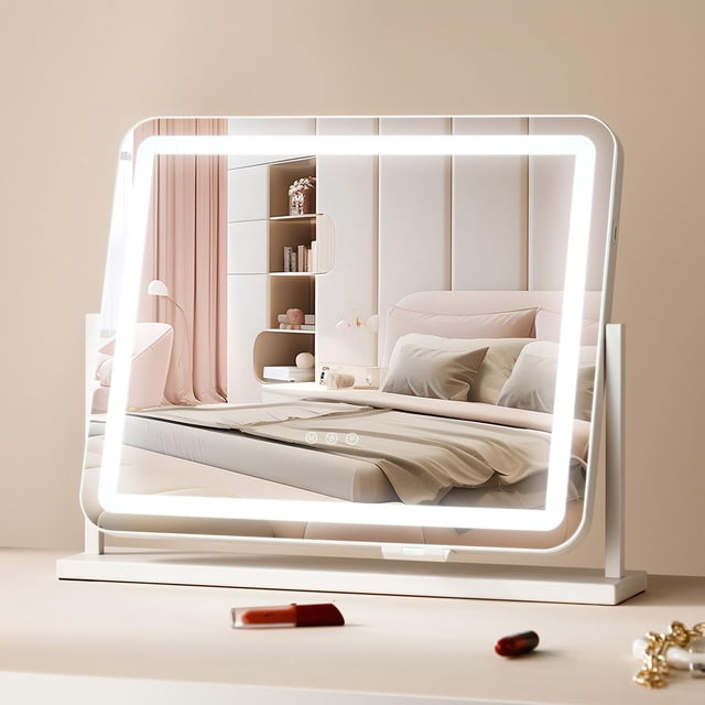 Espejo de maquillaje VEVOR Lighed Hollywood Vanity de 55 x 45 cm con luz