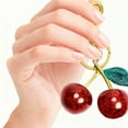 thumbnail image 4 of Soda Candy Cherry Bag Charm Purse Cute Keychains for Women Car Keyrings Leather Handbags Made of Metal Hardware and Glittering Resin, 4 of 6