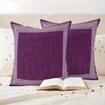 thumbnail image 4 of Pack of 2 Outdoor Pillow Covers 18x18 Inch Waterproof Dark Purple Retro Greek Key Throw Pillow Covers,Decorative Couch Pillow Shams Protectors Geometric Greece Ancient Farmhouse Cushion Pillowcases, 4 of 8