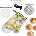 thumbnail image 4 of Oven Mitts and Pot Holders Sets of 4, Easter Eggs Floral Kitchen Gloves for Cooking Baking Cartoon Rabbit Bunny Hot Pads BBQ Potholders, 4 of 6