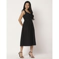 thumbnail image 3 of Moomaya Sleeveless Sweetheart Neck Flared Cotton Dress - Women's Trendy Dress, 3 of 8
