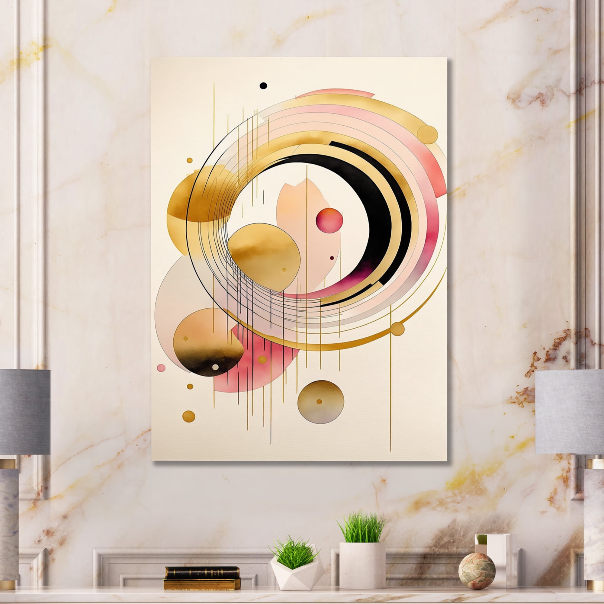 Designart Colorful Circular Abstract II Canvas Wall Art