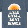 thumbnail image 3 of Instant Message - Lake Days And Boat Waves - Toddler And Youth Short Sleeve Graphic T-Shirt, 3 of 6